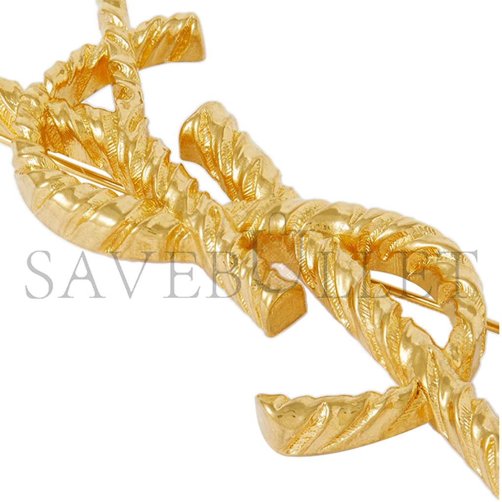 y*l Sa**t Lau*nt gold-tone brooch 652410y15008060